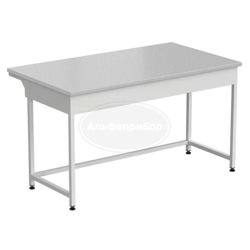 Стол приборный упрощенный 1500x850x850 мм, раб. поверхность - белый ламинат