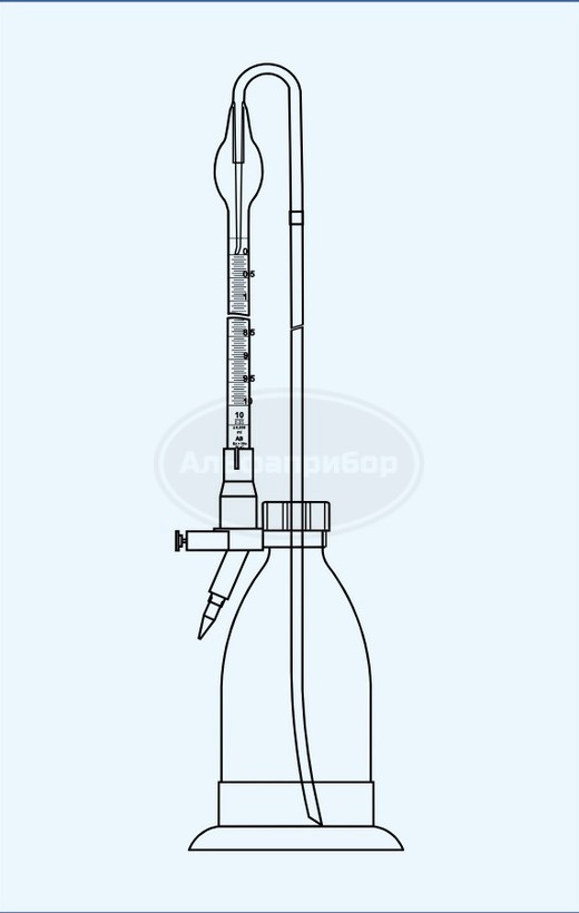 Бюретка автоматическая Шиллинга 25мл (0.1) бутыль 1000мл, Technosklo