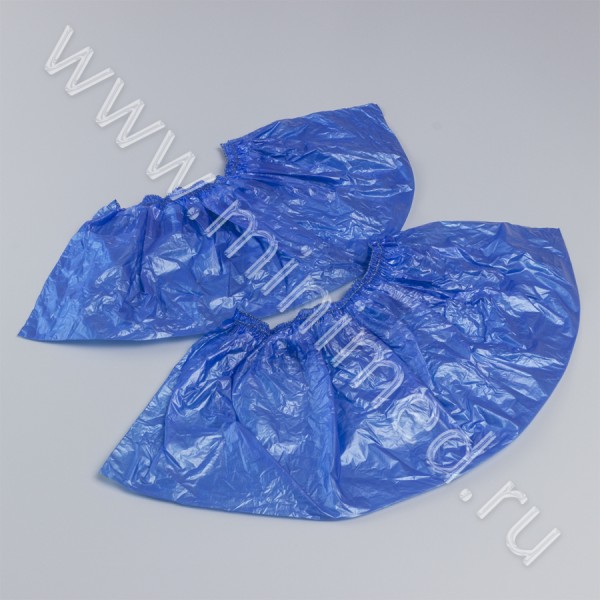 Бахилы медицинские ПНД2-8/8/2р-С-С, синие двойные, упаковка 50 пар