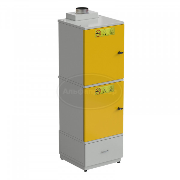Шкаф для хранения опасных веществ 600х600х1950 мм (кислот), серый