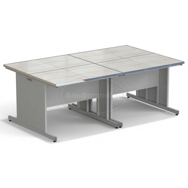 Стол островной 2424х1500х900 мм, раб. поверхность - керамика