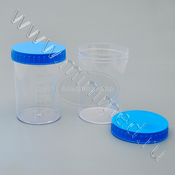 Контейнер для отбора, транспортировки и хранения биологических материалов,150мл с завинчивающейся крышкой, диам.60*83, нестерильный, п/c, Aptaca, упаковка 450шт