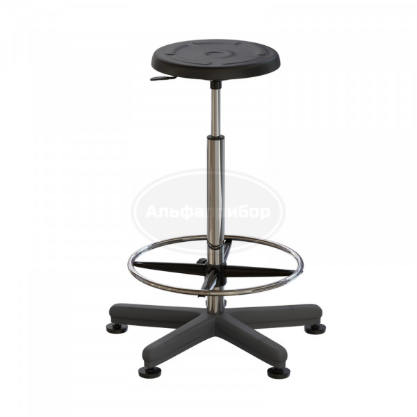Табурет лабораторный на опорах (высота 620-760 мм) (полиуретан)