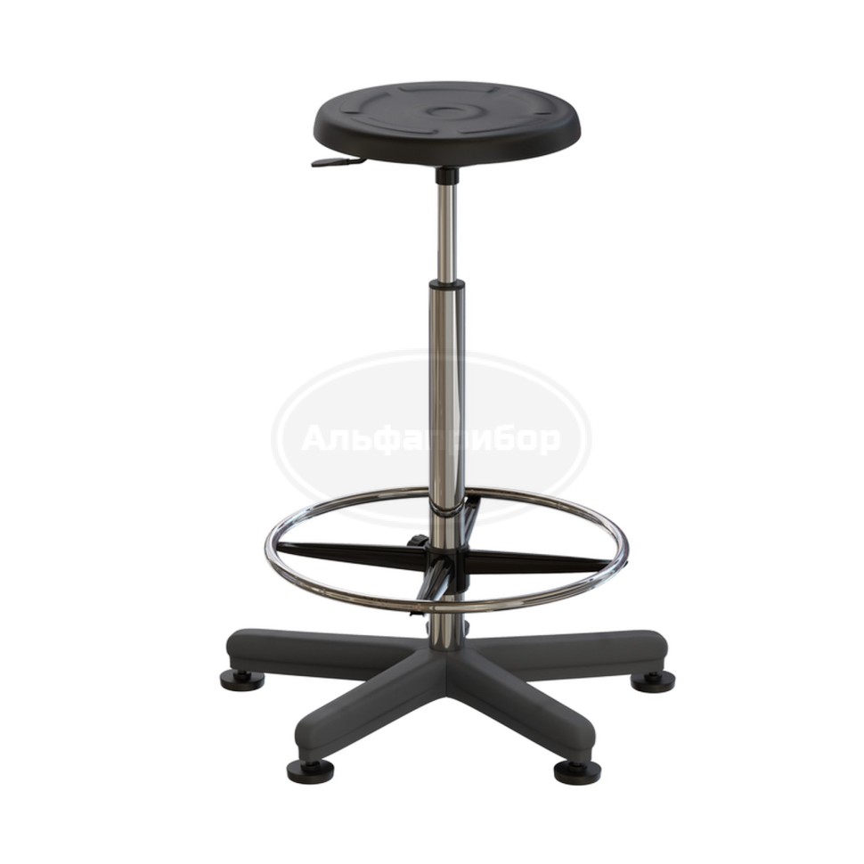 Табурет лабораторный на опорах (высота 620-760 мм) (полиуретан)