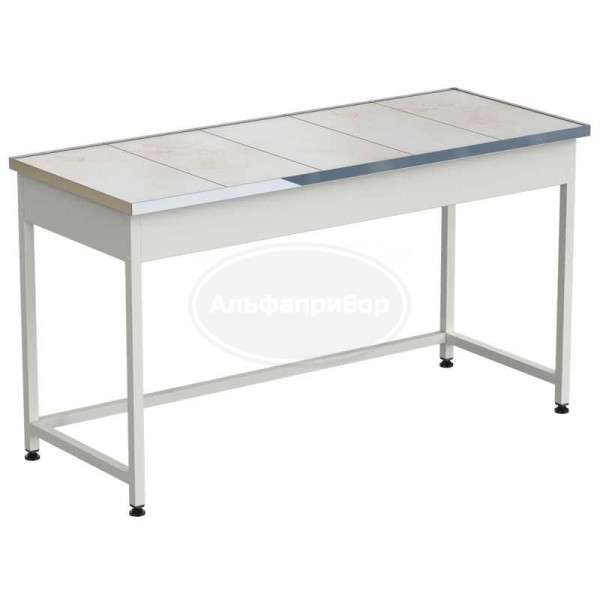 Стол приборный упрощенный 1515x610x850 мм, раб. поверхность - керамика