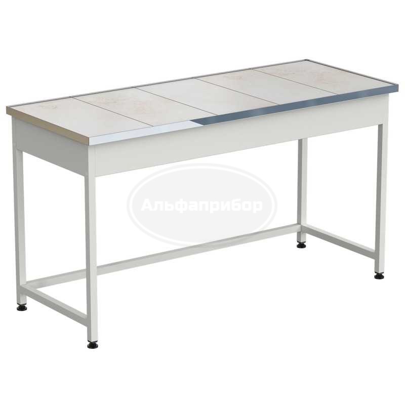 Стол приборный упрощенный 1515x610x850 мм, раб. поверхность - керамика