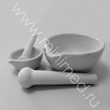 Ступка с пестиком фарфоровая, D100, d60, Н45