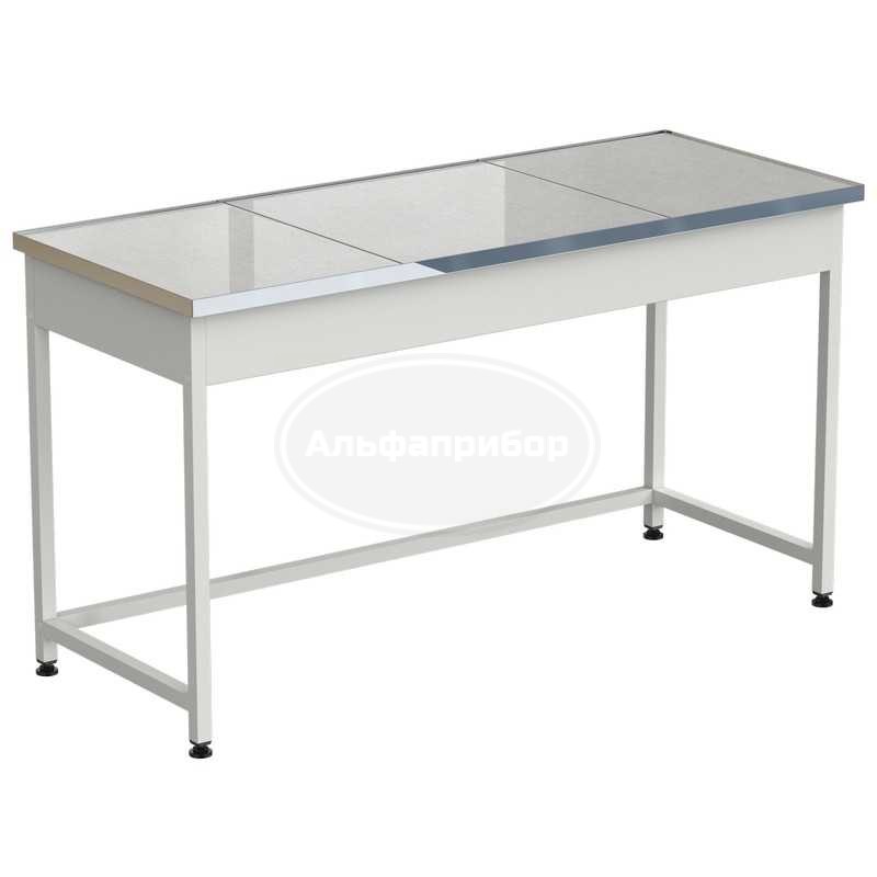 Стол приборный упрощенный 1515x610x850 мм, раб. поверхность - керамогранит