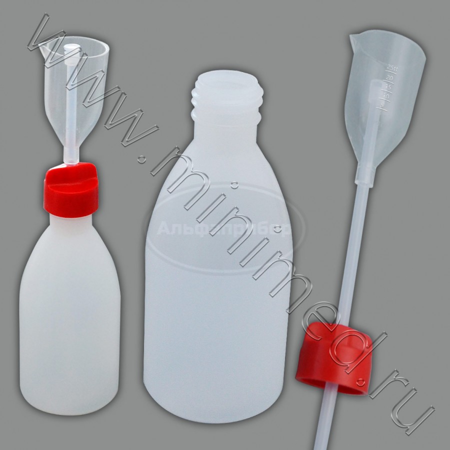 Бутылка-дозатор град. объема п/э 250мл с крышкой и контейнером ПМП 25мл, Kartell, упаковка 1/10шт