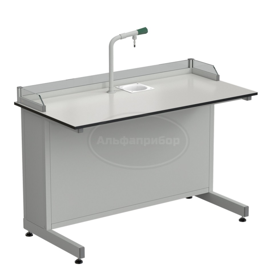 Стол ученический с подводом воды, с бортиком 1200х600х840 мм, раб. поверхность - Labgrade