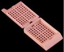 Биопсийные кассеты с крышкой, розовые (250 шт.)