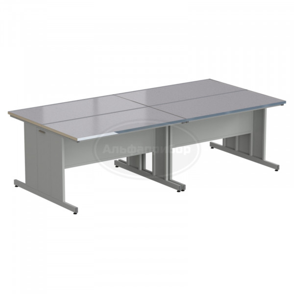 Стол островной 3000х1500х900 мм, раб. поверхность - монолитный керамогранит