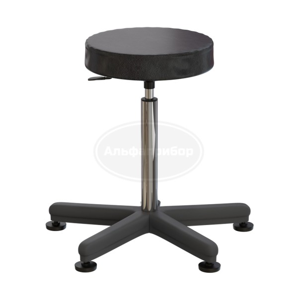 Табурет офисный на опорах (410-540 мм) (кожзам)