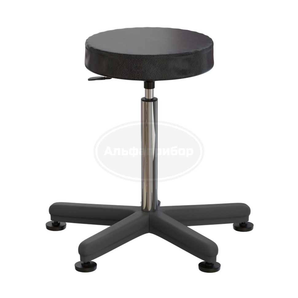 Табурет офисный на опорах (410-540 мм) (кожзам)