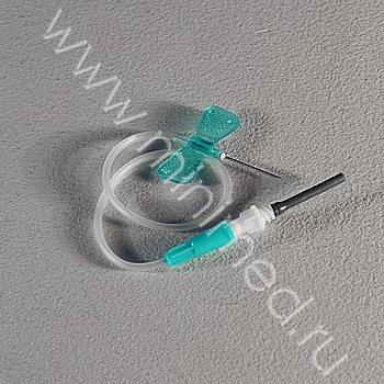 Игла-бабочка с луер-адаптером "IMPROVACUTER" зеленая 21Gх3,4"х7", 0,8*190мм, упаковка 100шт