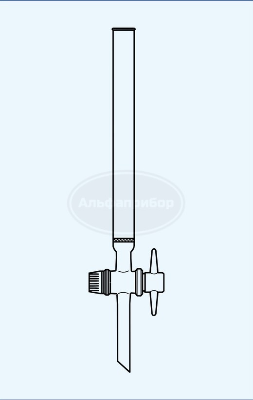 Колонка хроматографическая с фриттой, кран PTFE 1000мл, Technosklo