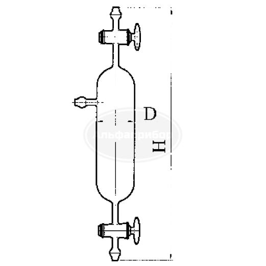 Пипетка газовая, эскиз 3-63