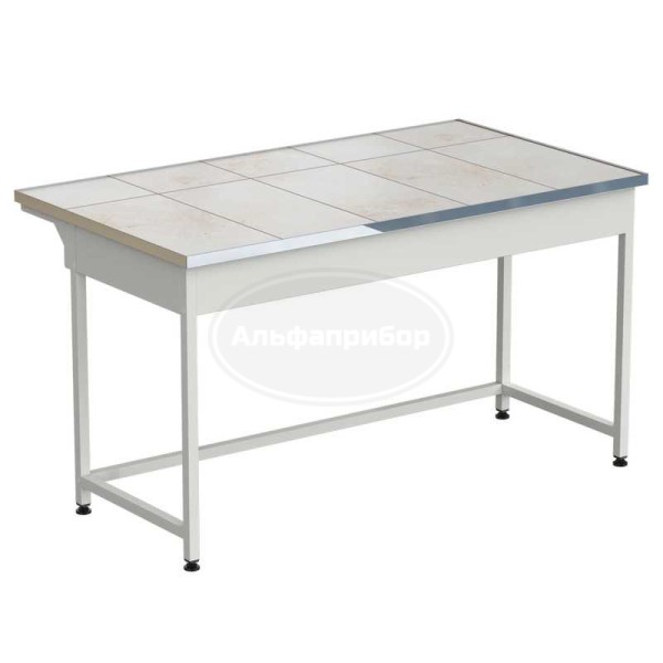 Стол приборный упрощенный 1515x850x850 мм, раб. поверхность - керамика
