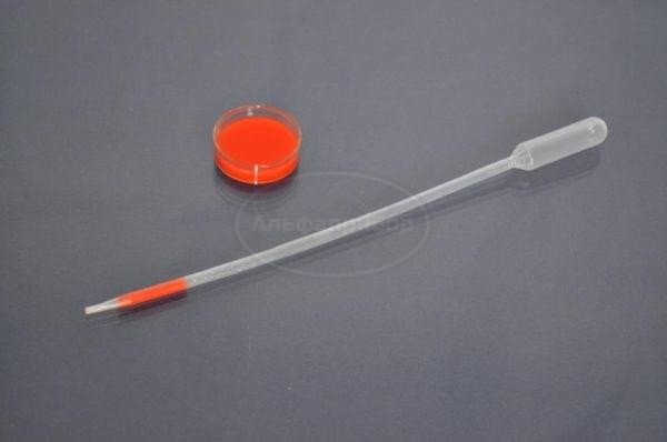 Пипетка Пастера пластиковая 6 мл 225 мм, неградуированная, нестерильная (500 шт.)