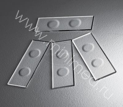 Стекло для микропрепаратов по ТУ 9464-012-52876859-2014, предметное, СП-7104 с 2-мя лунками, 26*76 мм, толщ.1,0 мм, упаковка 50шт/2500шт, МиниЛаб