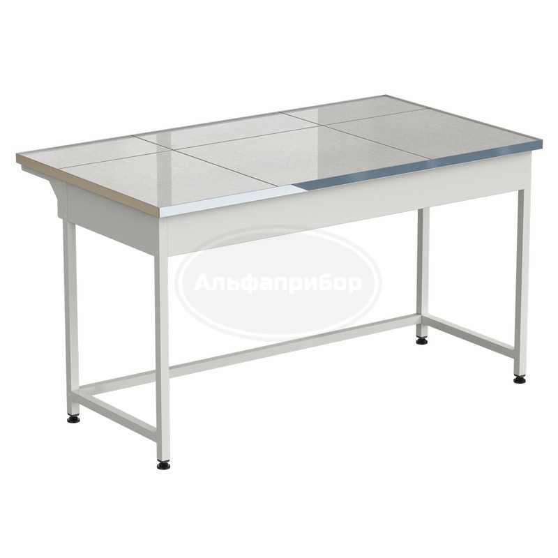 Стол приборный упрощенный 1515x850x850 мм, раб. поверхность - керамогранит