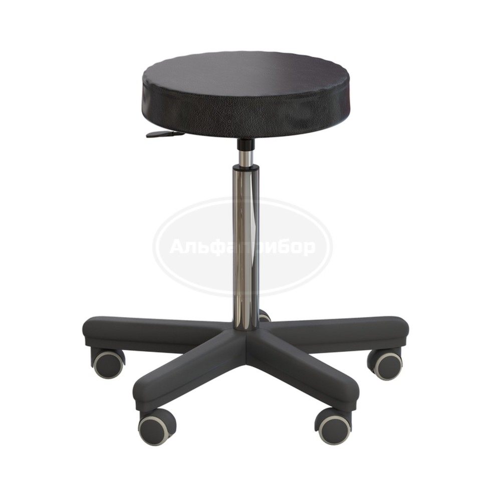 Табурет офисный на роликах (410-540 мм) (кожзам)