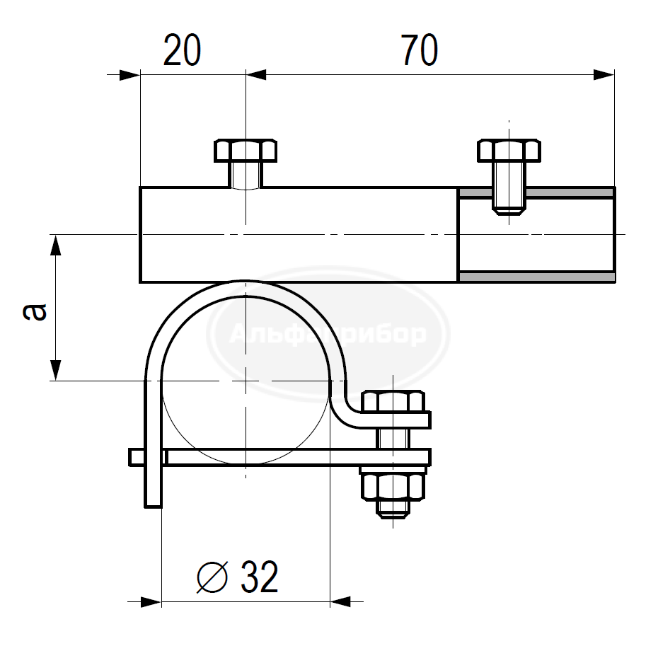 Держатель ДУ 80-150