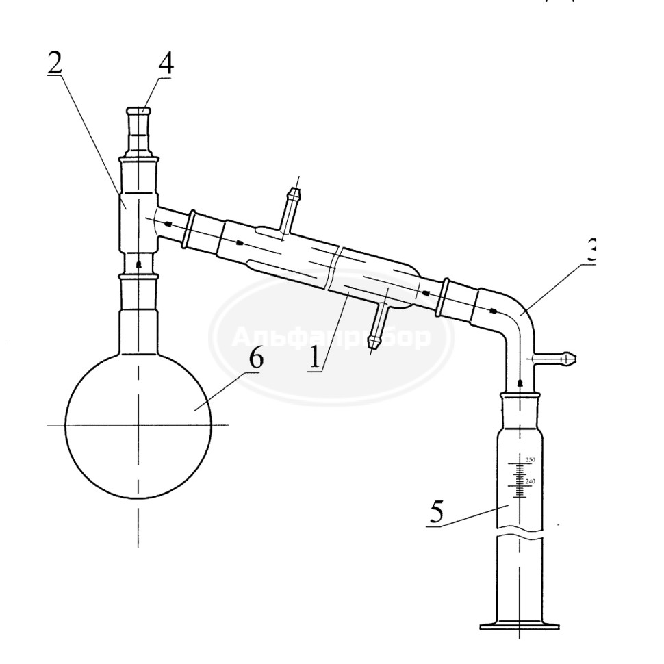 Комплект стекла к прибору для перегонки ГФ 5.184.099