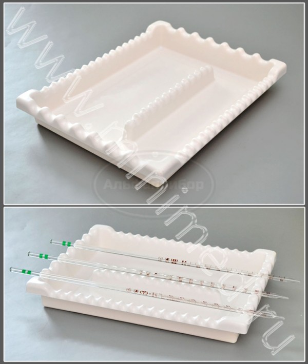 Лоток универсальный для хранения пипеток, 216*283*40h мм, ПВХ, упаковка 1/6шт, Kartell