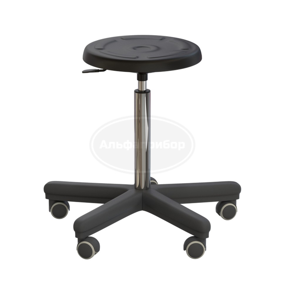 Табурет офисный на роликах (410-540 мм) (полиуретан)