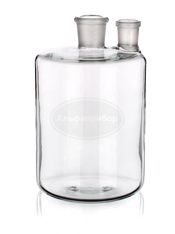 Бутыль Вульфа с 2-мя горловинами без крана 5000мл 45/40-24/29, Simax