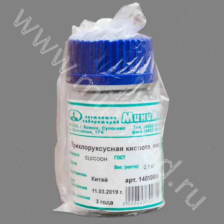 Трихлоруксусная кислота, ч, 0,1 кг