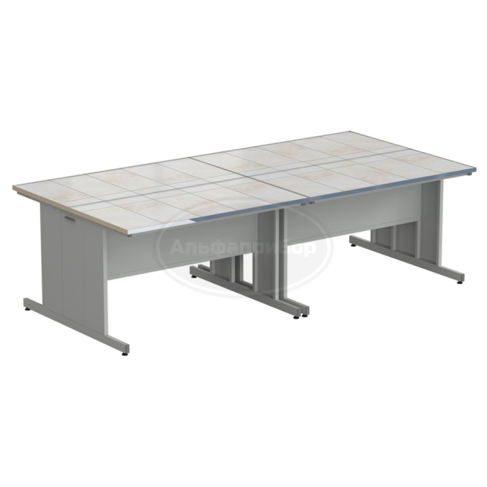 Стол островной 3030х1500х900 мм, раб. поверхность - керамика