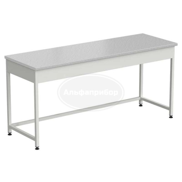 Стол приборный упрощенный 1800x600x850 мм, раб. поверхность - белый ламинат