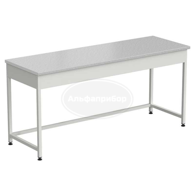 Стол приборный упрощенный 1800x600x850 мм, раб. поверхность - белый ламинат