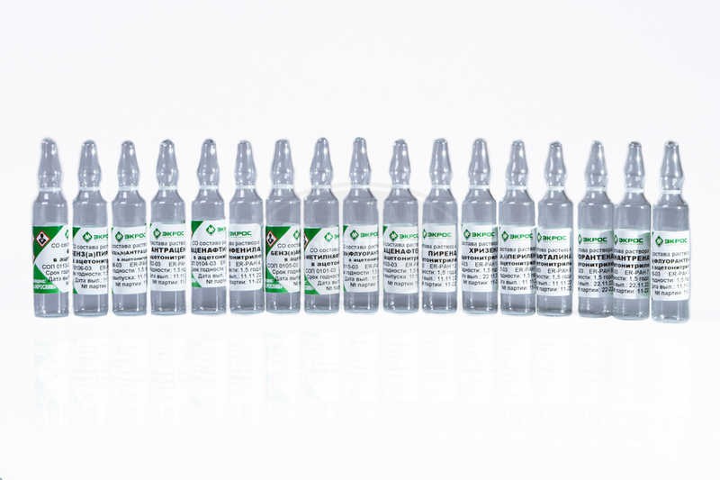 Полиядерные ароматические углеводороды растворы в ацетонитриле (17 соед.)