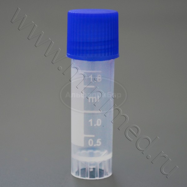 Криопробирка 1,8мл, с делениями с завинчивающейся крышкой, с юбкой устойчивости, нестерильная, п/п, упаковка 500/5т.шт, Greetmed