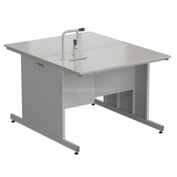 Стол островной с подводом воды 1200х1500х900 мм (1 комплект), раб. поверхность - Durcon