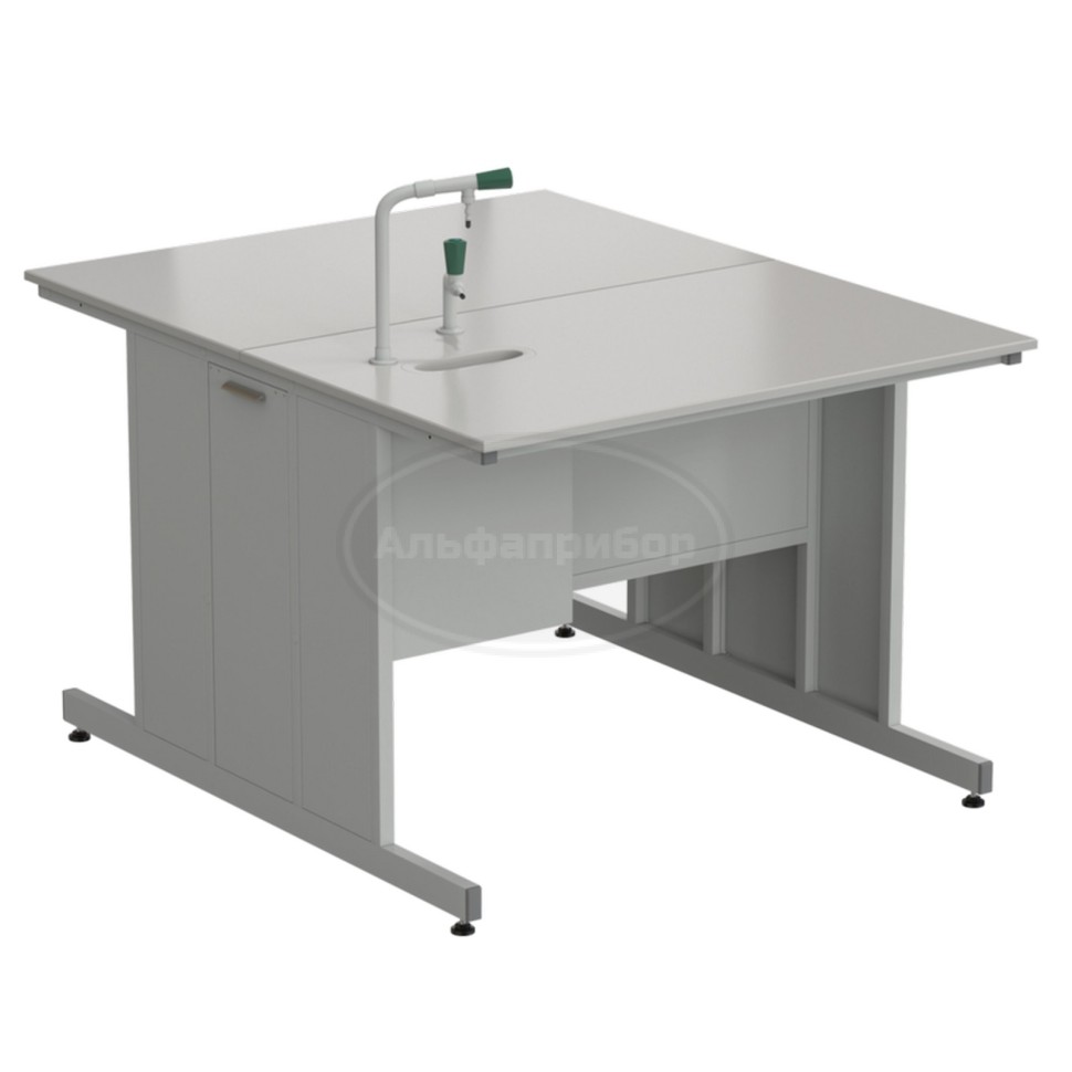 Стол островной с подводом воды 1200х1500х900 мм (1 комплект), раб. поверхность - Durcon