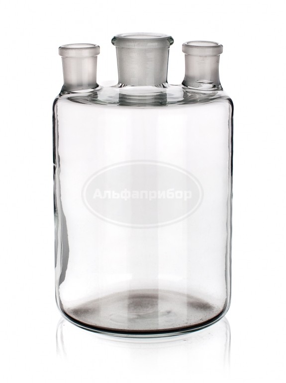 Бутыль Вульфа с 3-мя горловинами без крана 10000мл 50/42-29/32, Simax