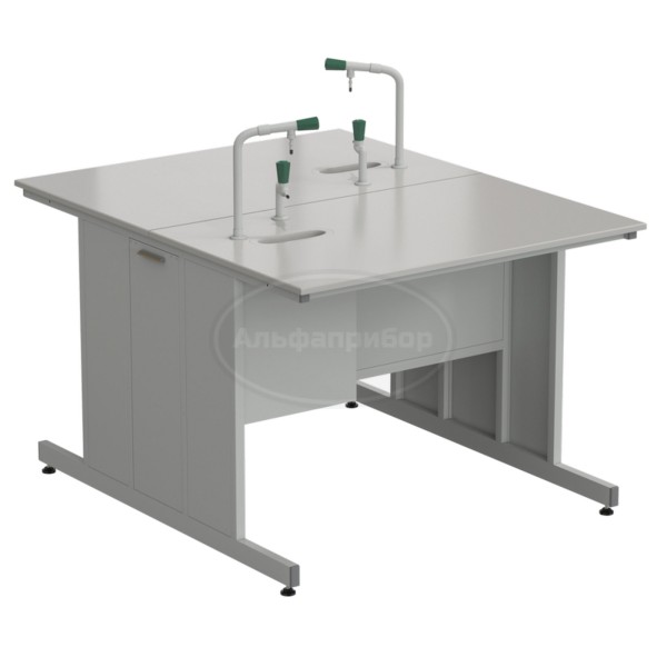Стол островной с подводом воды 1200х1500х900 мм (2 комплекта), раб. поверхность - Durcon