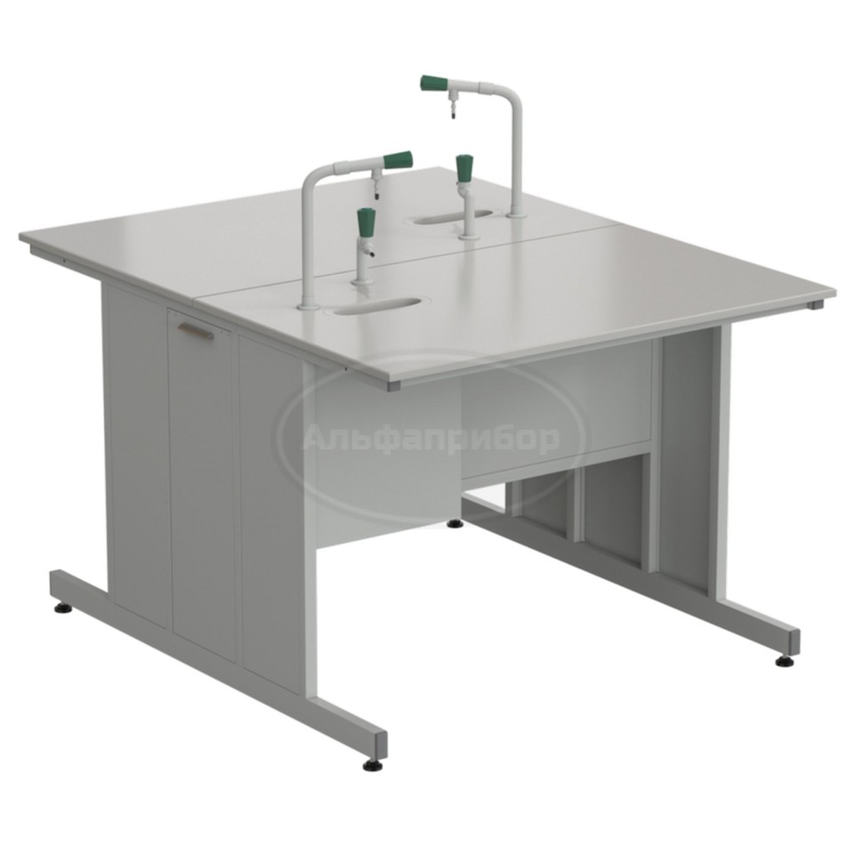 Стол островной с подводом воды 1200х1500х900 мм (2 комплекта), раб. поверхность - Durcon