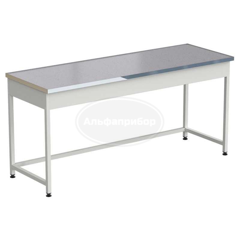 Стол приборный упрощенный 1800x610x850 мм, раб. поверхность - монолитный керамогранит