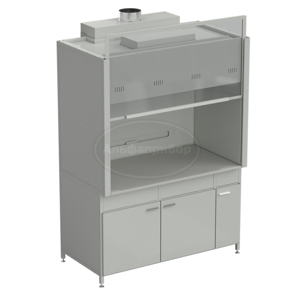 Шкаф вытяжной без подвода воды с ВЗБ светильником 1500х900х2145 мм, раб. поверхность - Durcon