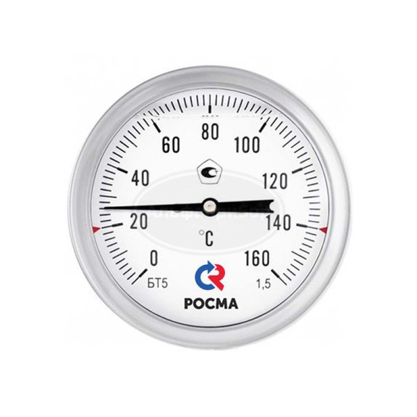 Термометр коррозионностойкий с возможностью гидрозаполнения силиконом (осевое присоединение) БТ-51.220 Силикон