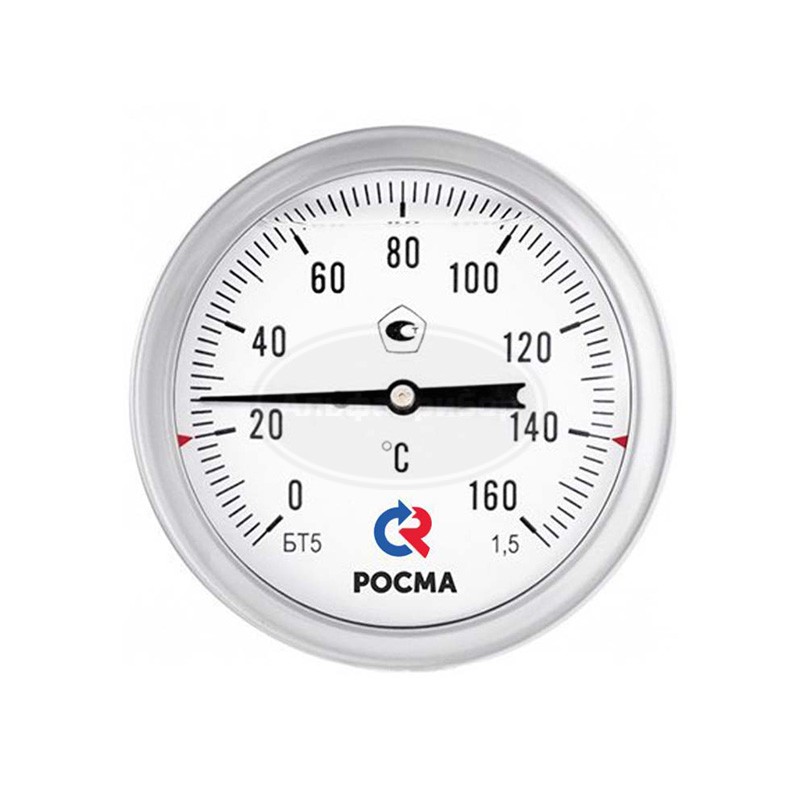 Термометр коррозионностойкий с возможностью гидрозаполнения силиконом (осевое присоединение) БТ-51.220 Силикон