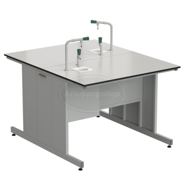 Стол островной с подводом воды 1200х1500х900 мм (2 комплекта), раб. поверхность - Labgrade