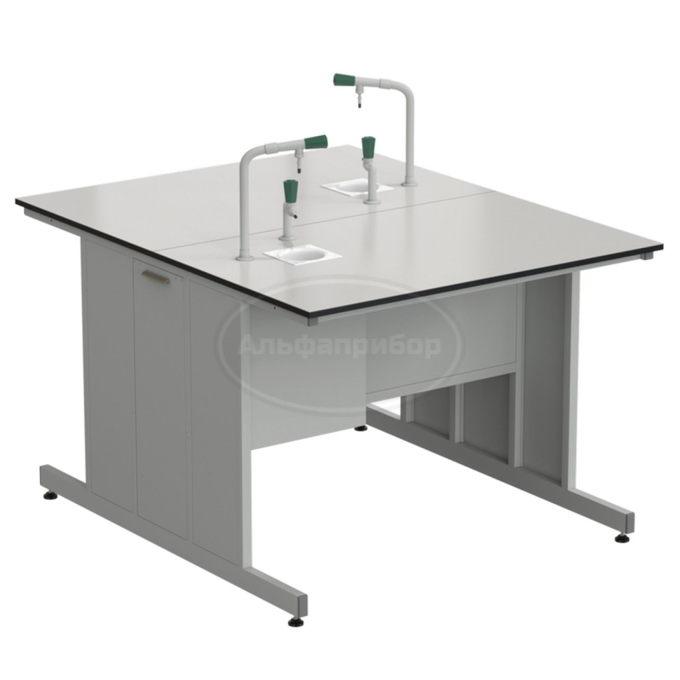 Стол островной с подводом воды 1200х1500х900 мм (2 комплекта), раб. поверхность - Labgrade