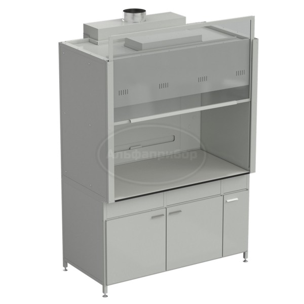 Шкаф вытяжной без подвода воды с ВЗБ светильником 1500х900х2145 мм, раб. поверхность - Labgrade