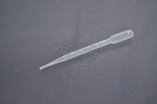 Пипетка Пастера 2 мл 155 мм, градуированная, стерильная в индивидуальной упаковке (100 шт.)
